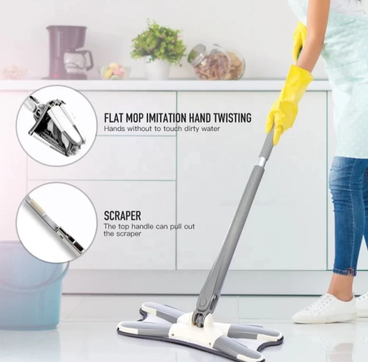 Rotating 360° Spin Twist Mop